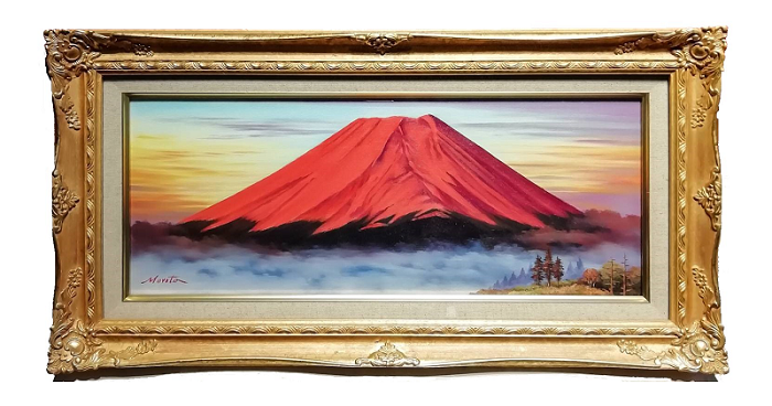 【油絵】赤富士　