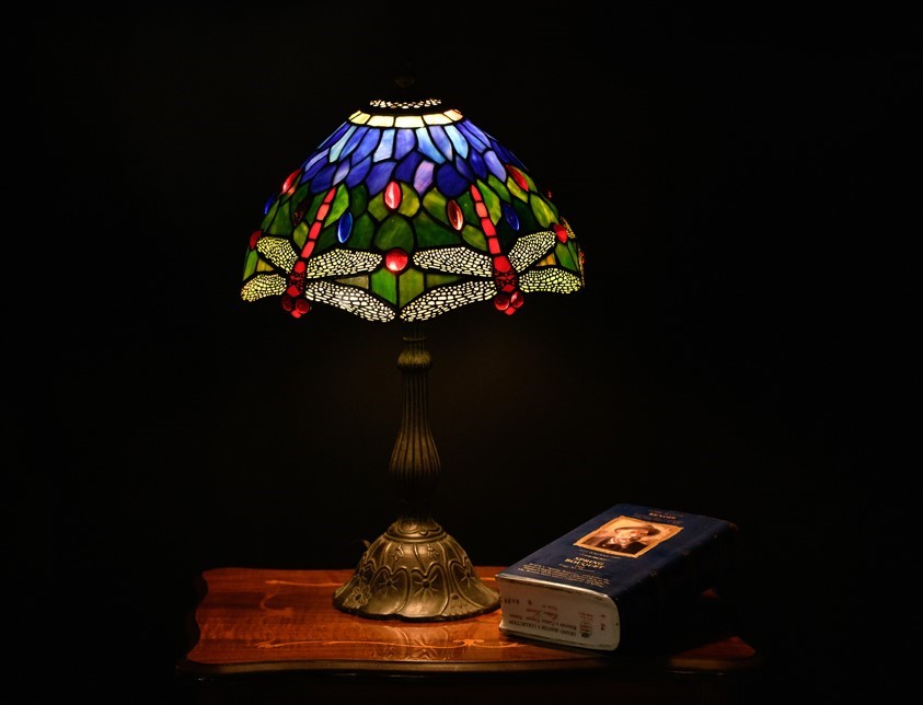 【ランプ】ステンドグラスランプ ~12in　