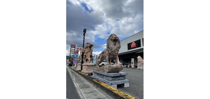 【入荷】ライオン 石像